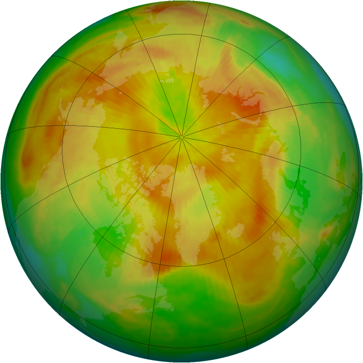 Arctic ozone map for 24 April 2000